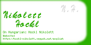 nikolett hockl business card